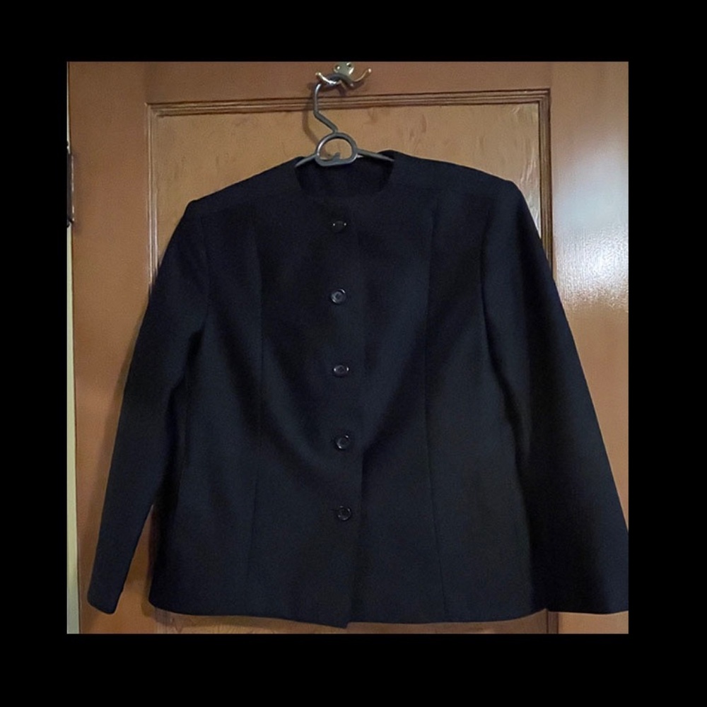 Vintage Custom-Made Buttoned Black Jacket